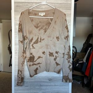 Whiteroom + Cactus Tie-Dye Plunging V Oversized Sweater